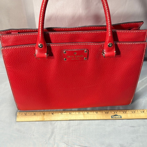 Kate Spade Vibrant Red Leather Satchel - Picture 2 of 16